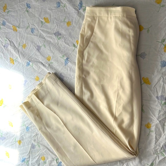 Kasper Pants - Vintage 80s Cream Slacks
